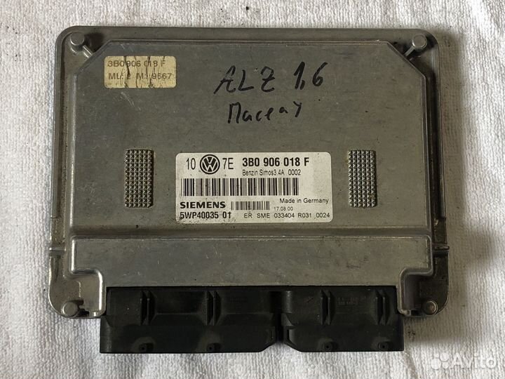 Блок управления двигателем пассат 1.6 3B0906018F