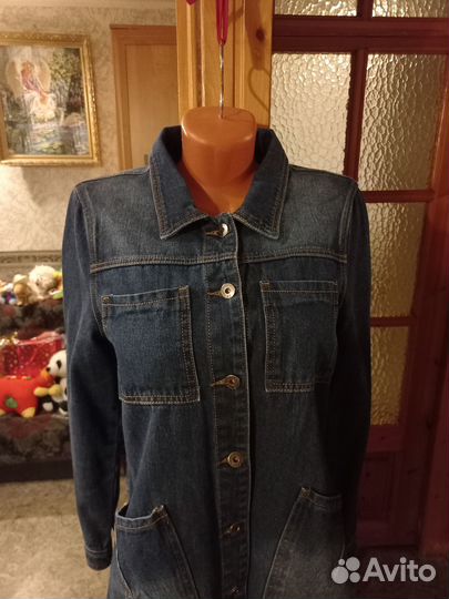 Платье джинсовое, р.46