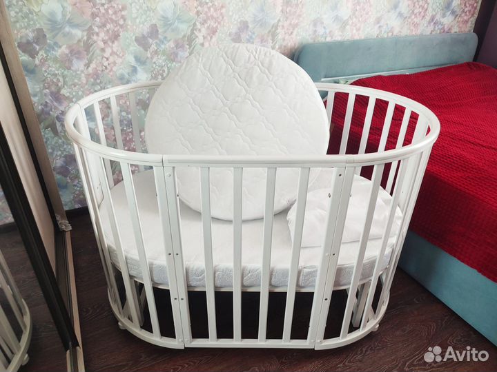 Детская кроватка трансформер с маятником 7в1