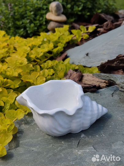 Фигурки из гипса (улитка, раковина, воробей)