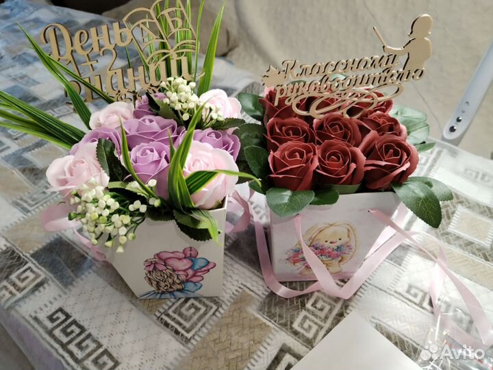 Букет из мыльных роз