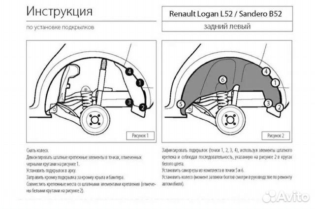 Защита подкрылков на рено логан стэпвэй