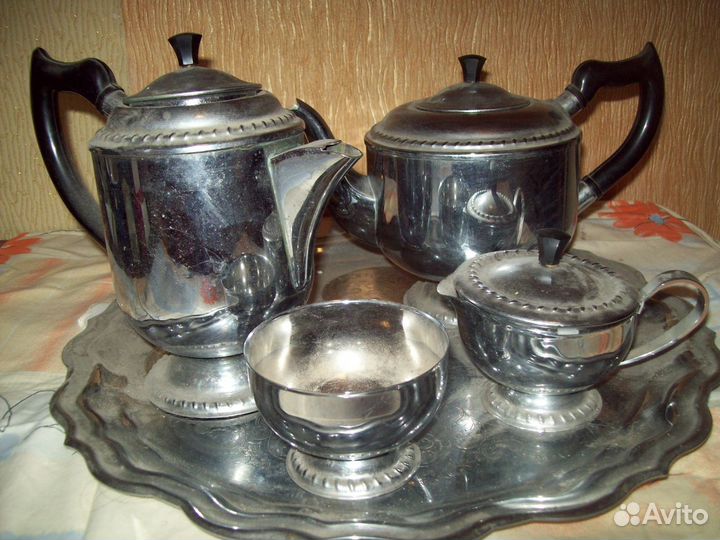 Набор Кольчугино СССР чайно-кофейный с подносом