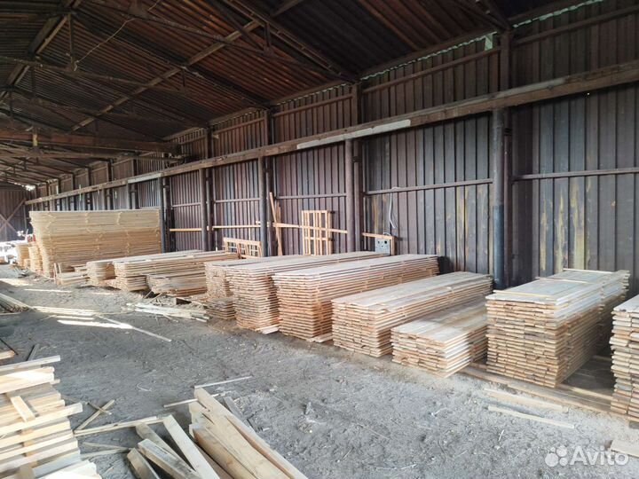 Доска обрезная естественной сушки.дисковый распил
