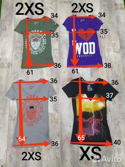 Футболка Reebok/Nike, оригинал, 2XS/ XS