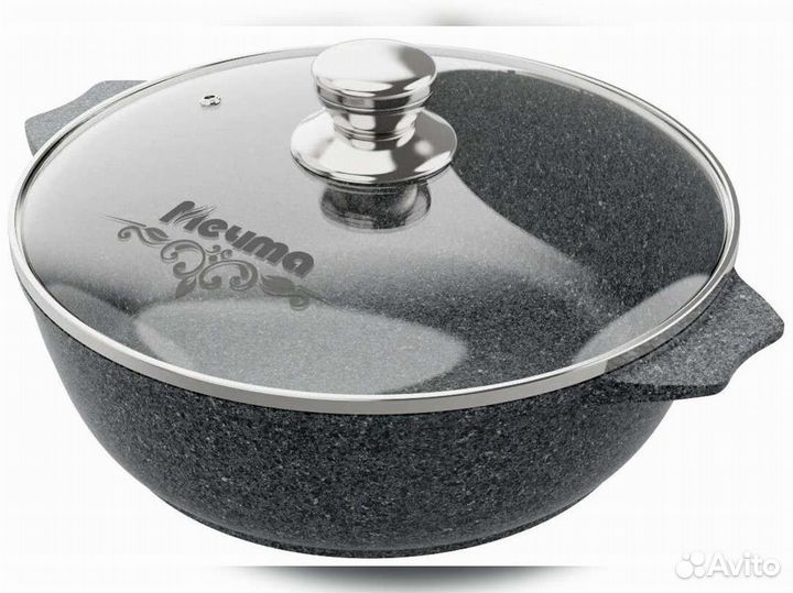 Сковорода-Жаровня 4л 28см Premium grey