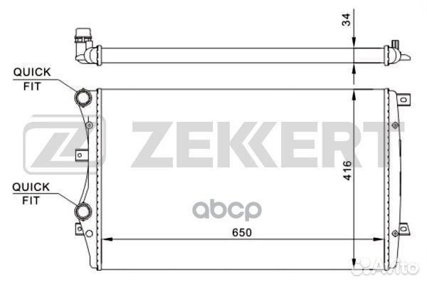 Радиатор охл. дв. Audi A3 II 03- TT II 08- Sk
