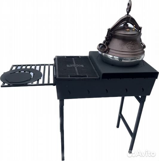 Мангал, решетка чугун, кольца комплект
