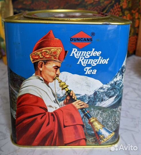 Жестяная Коробка из под чая Индия СССР