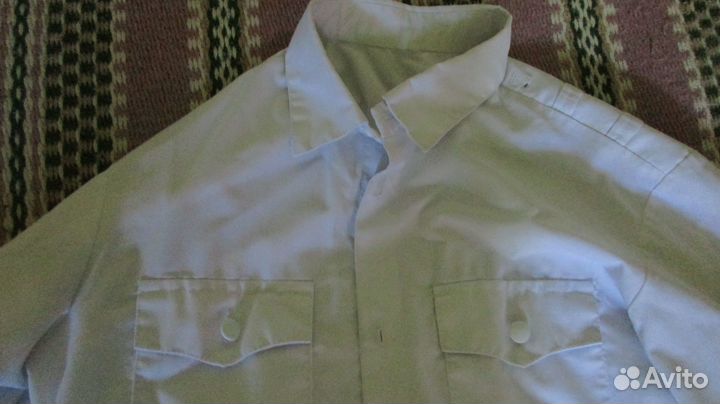 Мужская рубашка белая 48