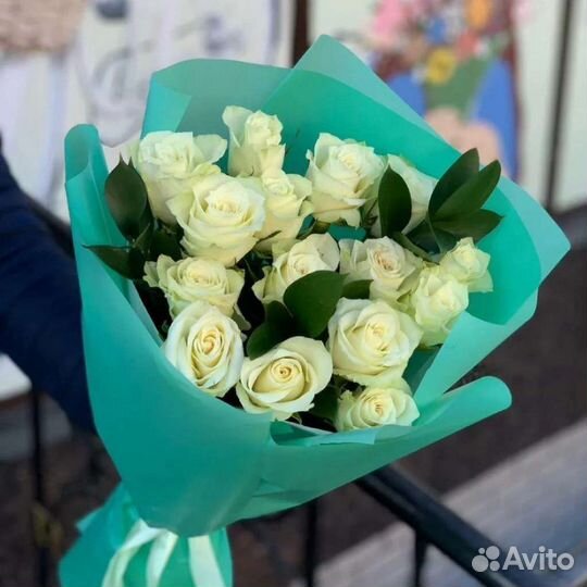 Белые розы Кения букет