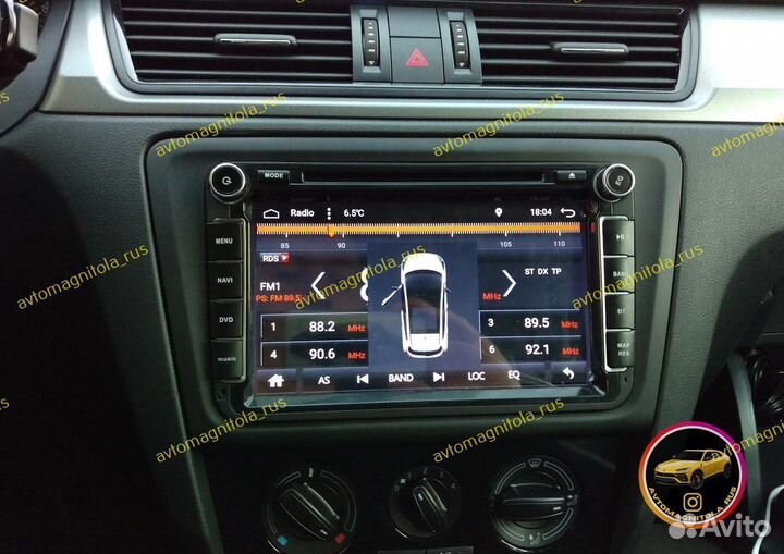 Магнитола Volkswagen universal крутилки 2/16GB