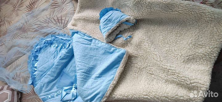 Конверт на выписку для мальчика зимний