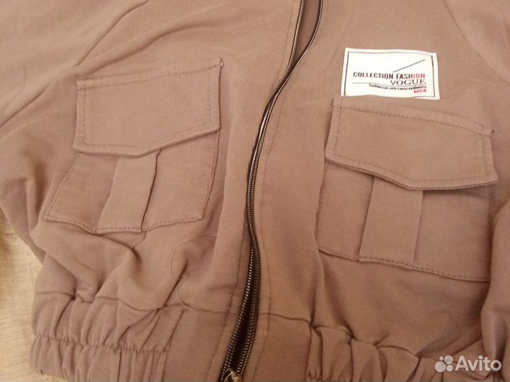 Мастерка укороченная, коричневая