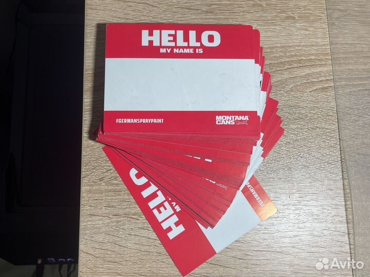Стикеры montana cans hello my name is
