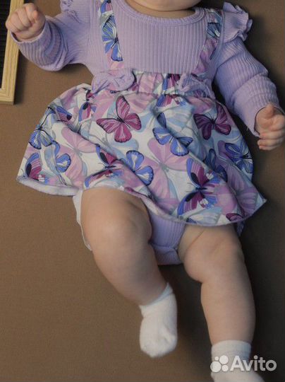 Платье-Боди для девочки 62-68