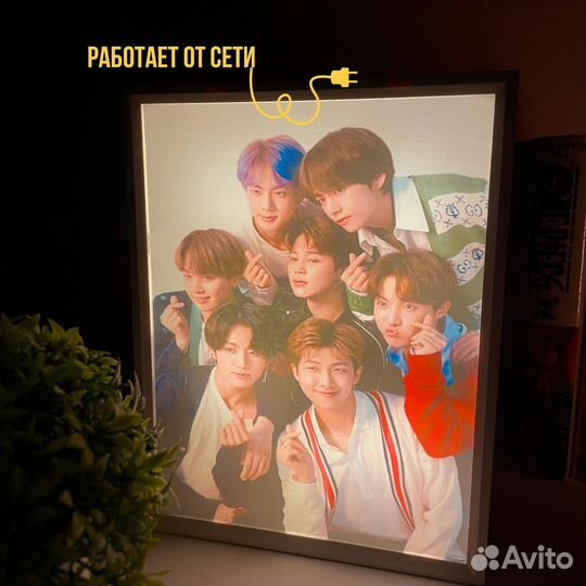 Зеркало ночник bts k-pop
