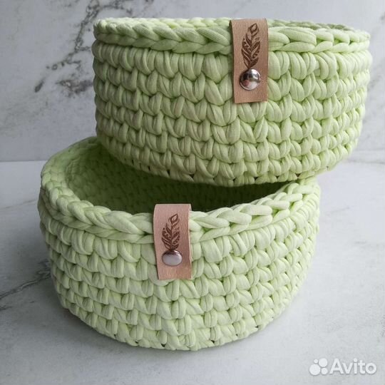 Корзины из трикотажной пряжи