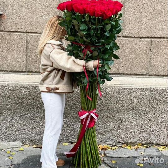 Гигантские розы 180 см Доставка