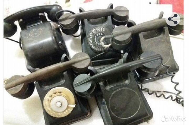 Антикварный раритет,бакелитовый телефон 50 г