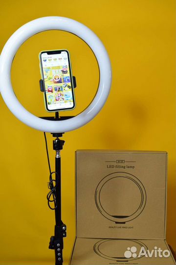 Кольцевая лампа 33 см со штативом