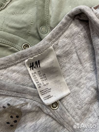 Слип утепленный комбинезон пижама 92 H&M