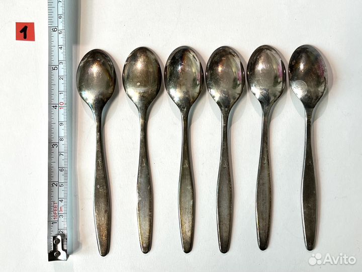 Чайные ложки мельхиор СССР Кольчугино