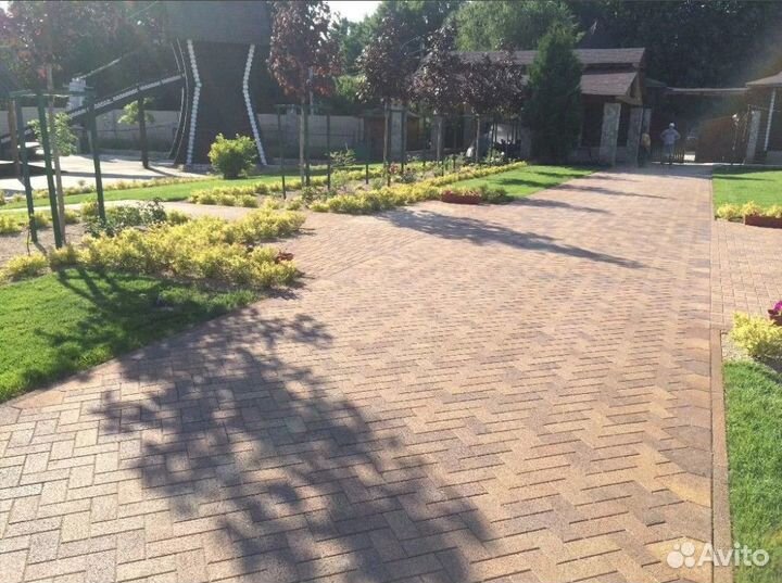 Тротуарная плитка паркет