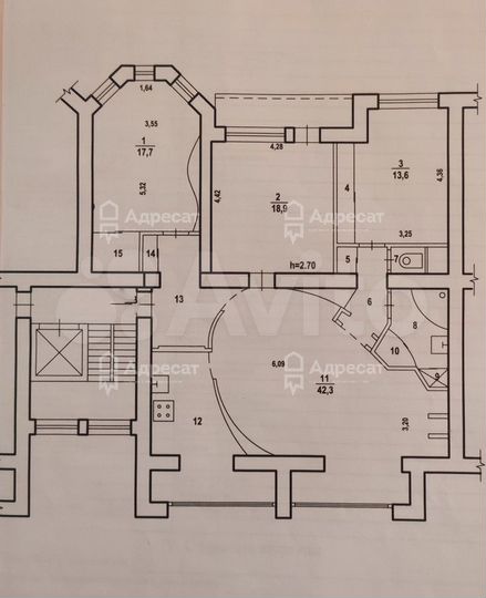 4-к. квартира, 133,5 м², 4/9 эт.