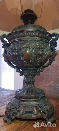 Лампа настольная антикварная бронза