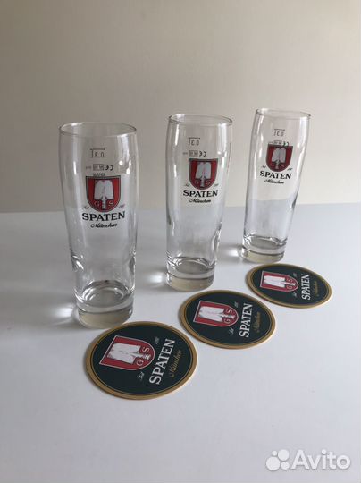 Пивные бокалы, стаканы шпатен 0.3