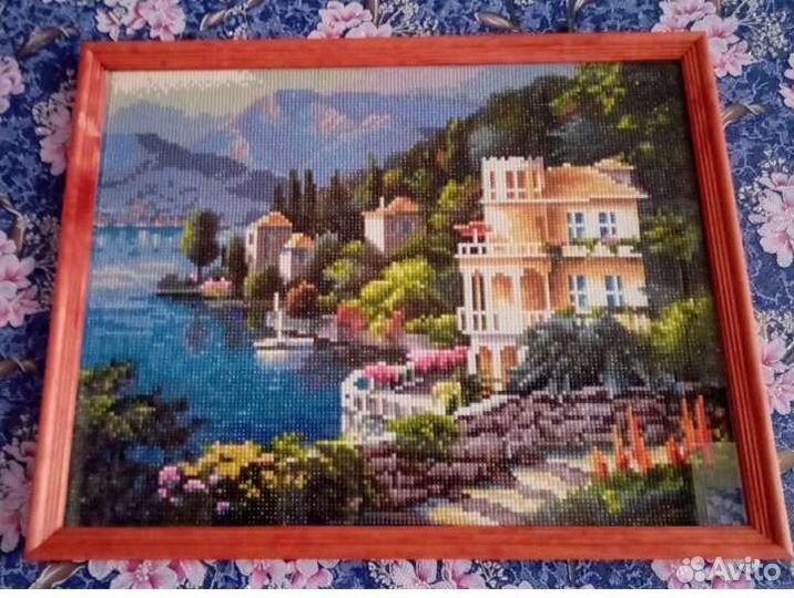 Алмазная мозаика без подрамника 34*44 Побережье