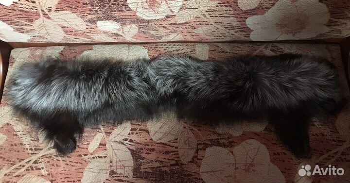 Воротник чернобурка новый