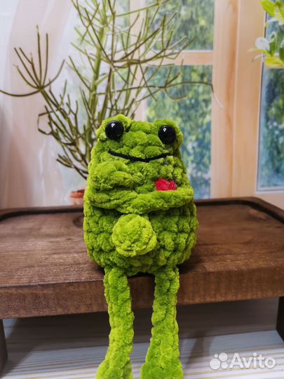 Лягух Квакий плюшевый брелок игрушка 12 см