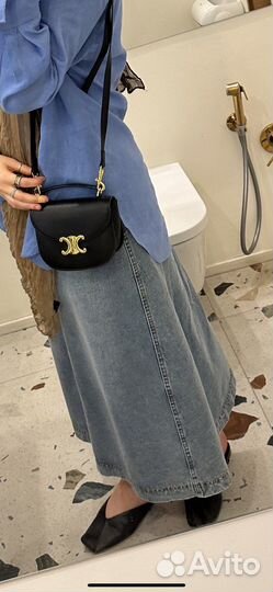 Джинсовая юбка макси