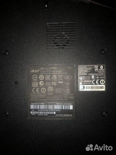 Ноутбук acer aspire ES1-512
