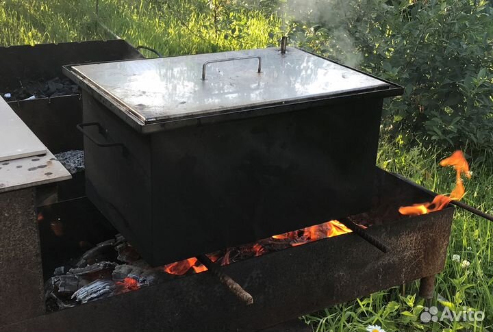 Коптильня горячего копчения бу