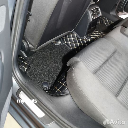 3Д коврики из экокожи для Audi A1 2010-2014г 3 дв