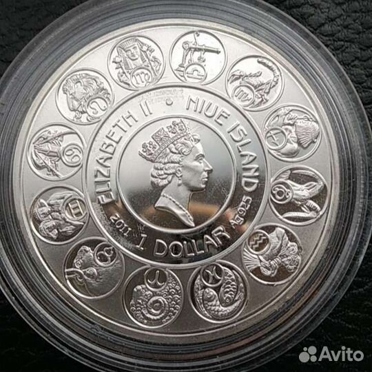 1 доллар.Стрелец.Серебро