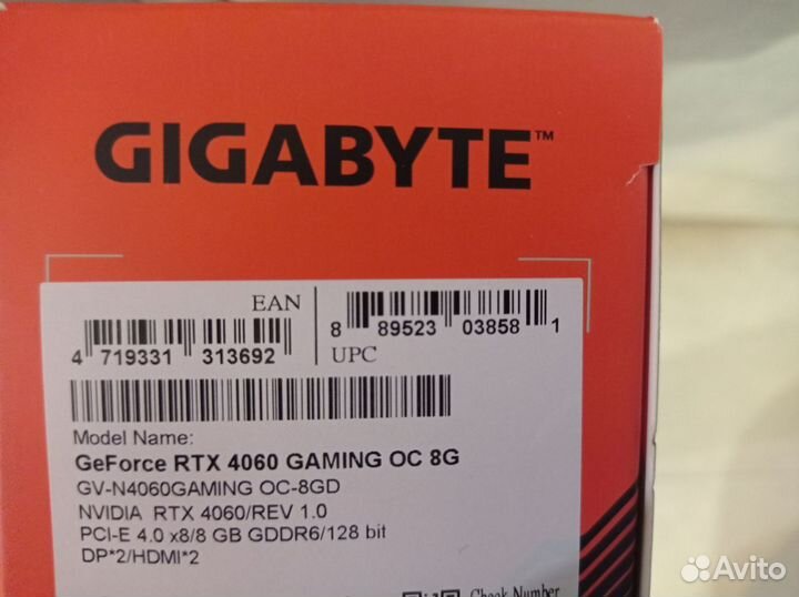 Видеокарта gigabyte nvidia GeForce RTX 4060 8гб