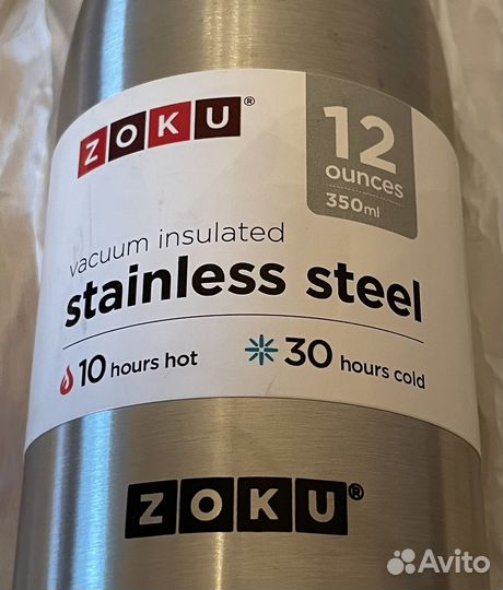 Zoku новый термос 350 мл сталь