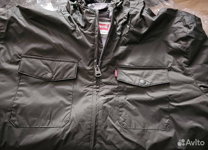 Куртка Levis Military р 2XL капюшон новая болотная