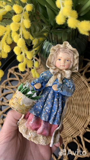 Ватная елочная игрушка