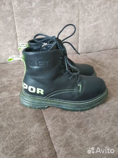 Ботинки для девочки кожаные