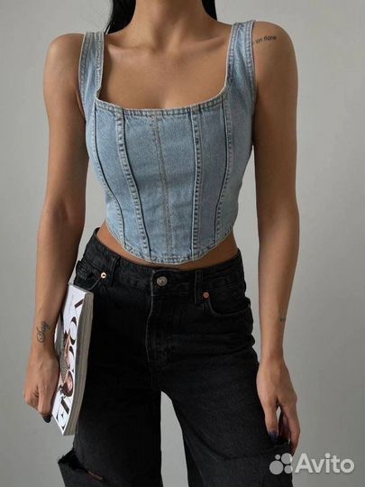 Джинсовый топ