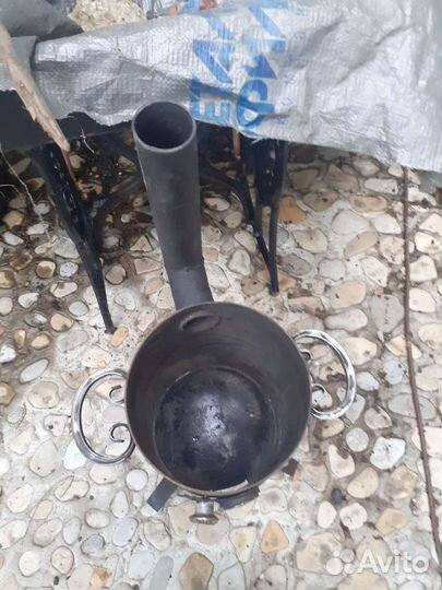 Печь для казана из толстого металла