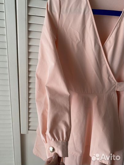 Платье с запахом розовое 44-46 размер