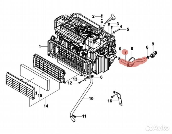 Шланг датчика внутренней температуры Dongfeng DFH4