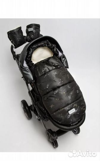 Конверт зимний меховой в коляску