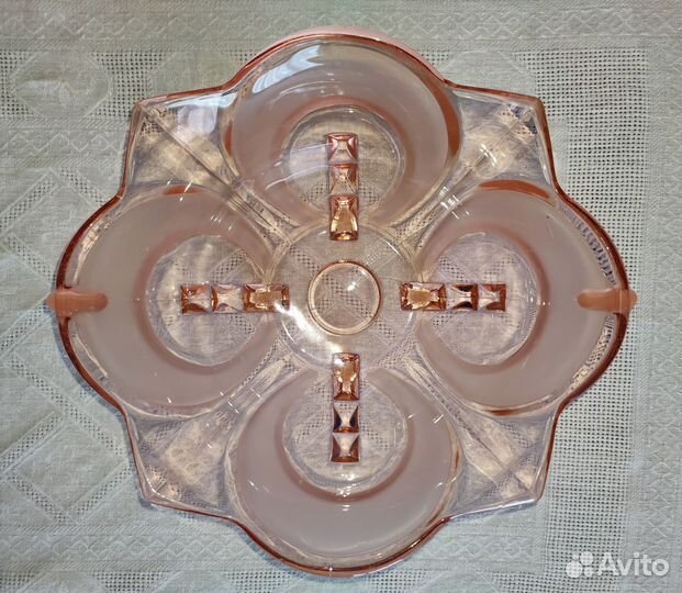 Ваза для фруктов Салатница Салатник Стекло СССР